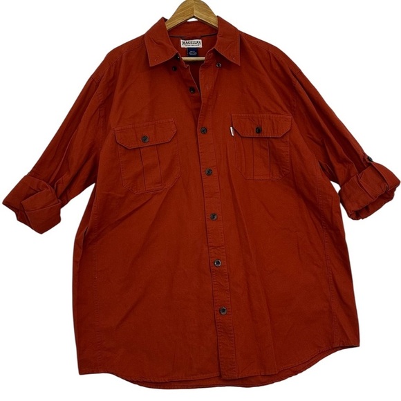 Magellan Outdoors Other - Magellan Outdoors Orange Casual Button Down Shirt Relaxed Fit